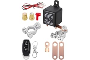 ZHITING Coupe-Batterie Télécommandé 12V 24V 200A, Coupe-Batterie Principal avec 2 Bornes, pour Voiture, Camion, Moto, Bateau, Camping-Car, Yacht