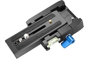 Neewer Adapter & Quick Release Plate Professional Aluminum Alloy with Screws 1/4"&3/8" for Reflex Digital Camcorders Manfrotto 501HDV 503HDV 701HDV 577/519/561/Q5