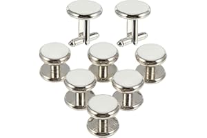 SOIMISS 8 Pièces Classique Français Boutons de Manchette Et Studs Set Bleu pour Hommes Smoking D' affaires Chemises De Mariage Cadeaux de Fête Des Pères