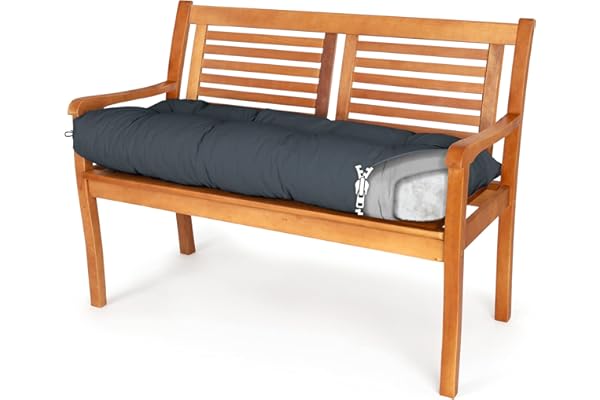 Spatium Cojines para Bancos Funda desenfundable, Impermeable 30 tamaños para Elegir de 7 Colores(140 x 60 x 10cm Antracita)