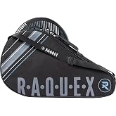 Raquex Enigma 1 Racket Case, Black Padel Bag for Men and Women, Padded Protective Cover for Padel Racket