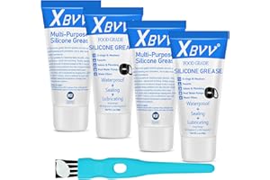 XBVV Food Grade Silicone Grease Lubricant for Plumber Faucet Valve Pool Filter O-Rings Kit 4-Pack 1 oz Tubes