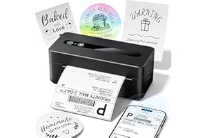 TATTMUSE Imprimante Thermique Etiquette pour Connectivité Bluetooth et USB, Imprimante Etiquette Expedition 4x6 Compatible avec Vinted, Amazon, Cdiscount, Leboncoin, UPS, Ebay, Shopify, Colis