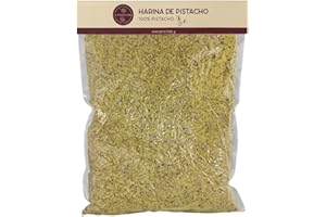 LA PISTACHERIA Harina De Pistacho Ibérico 100% Natural Sin Gluten Vegana Alta En Proteína Ideal Repostería Panadería Cocina Creativa Toppings Saludables Postres Gourmet Bajo En Carbohidratos (500 gr)