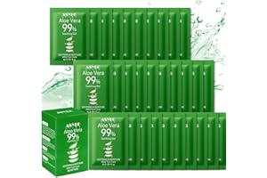 ASYBO 30 Pack Natürliches Aloe Vera Gel -99% reine feuchtigkeitsspendende Aloe Vera, beruhigend und feuchtigkeitsspendend, Sonnenbrand und Narbenreparatur, tragbare Reisegröße