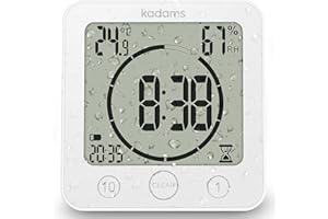 KADAMS Shower Clock Timer White