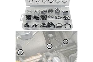 deemars 225PCS Kit de Juntas Tóricas, Kit de Surtido de Juntas Tóricas, 18 Tamaños de Arandela de Junta de Sellado de Caucho de Nitrilo, Juego de Surtido de Juntas Tóricas para Coche