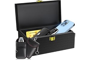 lanpard Keyless Go - Caja protectora para llaves de coche, caja extra grande Faraday y funda protectora Faraday (2 unidades) para una protección segura, protección sin llave para teléfono móvil,