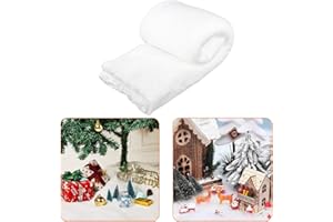 CONBLOM Weihnachten Schneedecke Set, 17mm Dicke Künstliche Schneedecke Gefälschte für Weihnachtsdorf Hintergrunddekorationen Weiches Weiß (240cm*80cm,1 Stück)