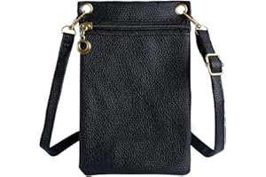 XSDSLS Pochette Téléphone Portable Femme,Mini Pochette pour Téléphone Portable en Cuir PU,Sac Téléphone Portable Bandoulière Réglable,Petite Sacoche pour Téléphone Portable pour Femmes