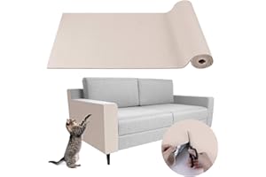 LSGCQ Tapis griffoir pour Chat adhésif Tapis grattoir Protection canape Chat Anti Griffe (Beige, 40×200cm)