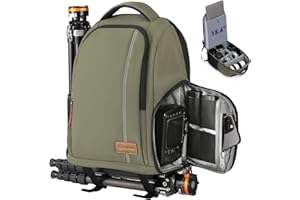 TARION Sac à Dos pour Appareil Photo 15L- Sac Photo avec Compartiment Ordinateur Portable 15,6" et Housse Imperméable | Pour Photographe, Randonnée et Voyage