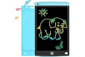 AUZMAI Tablette d'écriture LCD pour Enfants Jouets 8.5 Pouces Tableau de Griffonnage Coloré Effaçable, Tablette Dessin Enfant éducatif Apprentissage Cadeau d'anniversaire 3 4 5 6 7 8 Ans Bleu