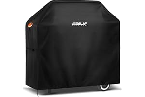EZILIF Pokrowiec na grilla, odporny na warunki atmosferyczne, 120 x 60 x 120 cm, materiał Oxford 210D, pokrowiec na grill gazowy z paskami odblaskowymi, pokrowiec ochronny do grilla Brinkmann, Char