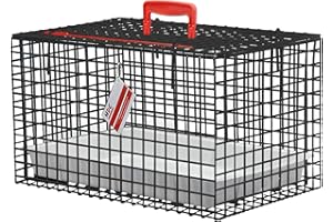 MDC Cat Carrier with Top Opening – Lightweight Mesh Pet Travel Crate for Vet Visits, Cats & Kittens – Breathable, Easy Clean Cat Basket with Handle – Secure & Spacious Cat Crate for Travel, Black