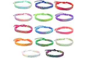 Keboyoe 14 Stück Freundschaftsarmband Geflochten Freundschaftsarmband Handgefertigtes Bunte freundschafts Armbänder Verstellbar Geflochtenes Armband für Mädchen Frauen Kinder