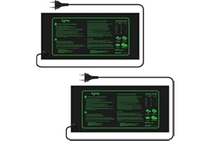 LERWAY Tappetino Riscaldante di Terrario Coperte Riscaldanti per Piante, Tappetino Piastra Termico per Serra Giardinaggio Rettili Acquario Riscaldatore di Germinazione 20,75" x10（21W*2pcs）