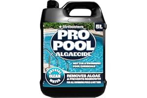 Dirtbusters Pro Pool Algaecide (5L) For Swimming Pools & Hot Tubs Concentrate, Powerful Algae Remover & Prevention Treatment For Clean Crystal Clear Water