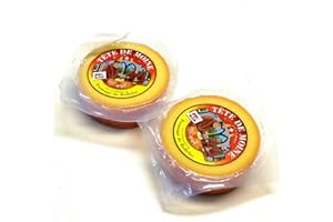 TETE DE MOINE GIROLLE Tete de Moine AOP Classic Mönchskopfkäse 2x400g zwei halbierte Laibe für Girolle Käsehobel KÜHLBOX-Versand mit Styroporbox und Spezialkühlakku für Lebensmittelversand