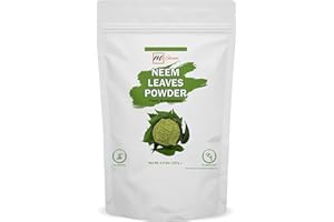 mGanna 100% Natural Neem Leaves Powder 0.50 lbs / 227 g | for Health, Hair Care, Skin Care | Hair mask, Face mask - Azadirachta Indica