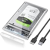 POSUGEAR Case HDD 2.5 SATA USB 3.0, Case Hard Disk Esterno per SATA III 7mm/9.5mm SSD HDD, Supporto UASP/TRIM & Nessuno Strum