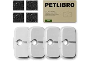PETLIBRO Replacement Filters, for Dockstream Cat Water Fountains PLWF115, PLWF105, PLWF005, Subscribe Option Available (4-Pack)