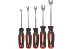 NEIKO 20596B Ergonomic Soft Grip Handles Auto Trim Panel Upholstery Removal Tool Set (5 Piece)