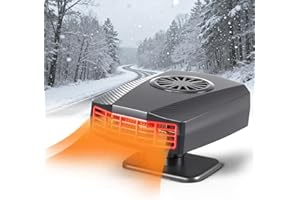 Katroiy Portable 12V Car Heaters for Vehicle, 2 in 1 Fast Heating Car Heater that Plugs into Cigarette Lighter, Car Windshield Defroster Demister for Cars, SUV