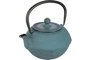 Ibili - Théière en Fonte Bleue, 1,2 Litre, Intérieur Émaillé, Compatible avec les Plaques à Induction