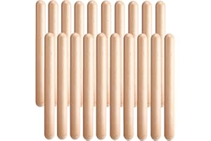 Littlecatch 20Pieces 8 Inch Wood Rhythm Sticks Music Percussion Sticks Lummi Sticks Classical Claves Musical Percussion Instrument Musical Sticks