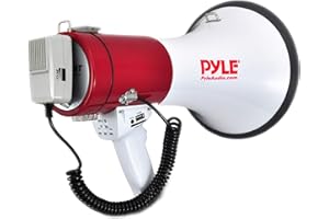 Pyle PMP52BT Pro Bluetooth Megaphone with AUX (3.5mm) Input Built-in USB Flash & SD Memory Card Readers and