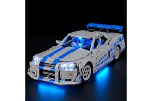 LIGHTAILING Juego de Luces para Lego-42210 Coche Nissan Skyline GT-R (R34) de 2 Fast 2 Furious - Kit de iluminación LED Compatible con el Modelo de Bloques de construcción Lego - Modelo No Incluido