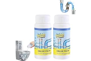 FANKAYI 2PCS Powerful Sink&Drain Cleaner,Sink and Drain Cleaner Powder,Drain Cleaners and Unblockers,Sink Unblocker Hair Dissolver,Clear the Blockage,Easy to Use