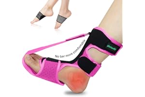 Plantarelief Plantarfasziitis Nachtschiene Night: Aufgerüstet Plantarfasziitis Entlastungsstrebe Unterstützung Frauen Männer - für Plantarfasziitis, Achillessehnenentzündung, Fußschmerzen Rosa