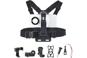 UTEBIT Handy für Gopro Brustgurt,Handy Brusthalterung für DJI Action 5 Brustgurt Handyhalterung Chest Mount Kompatibel mit iPhone und Galaxy für POV/VLOG Videos