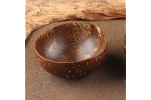 ausuky Insalatiera naturale di Shell naturale della ciotola del cocco della ciotola di cocco di riciclaggio amichevole