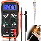 Digital Multimeter Voltmeter Battery Voltage Multi Tester Continuity Ohm Volt Amp DC AC Current Resistance Diodes 2000 Counts