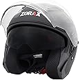 Zorax Matt Black XXL (62-63cm) ZOR-608 Tula Double Visor Open Face Motorbike Motorcycle Helmet ECE 2206 Approved