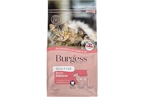 Burgess Dry Cat Food for Adult Cats Rich in Salmon, 1.5 kg