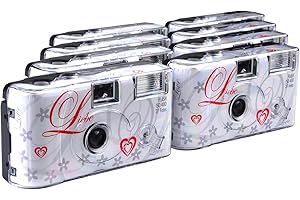 8 x 1A PHOTO PORST Hochzeitskamera/Einwegkamera/Partykamera Liebe (27 Fotos, Blitz, 8-er Pack)