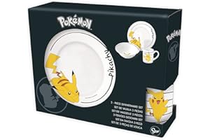 JOOJEE GMBH Pokemon Pikachu Frühstücksset (Schale, Tasse, Teller)