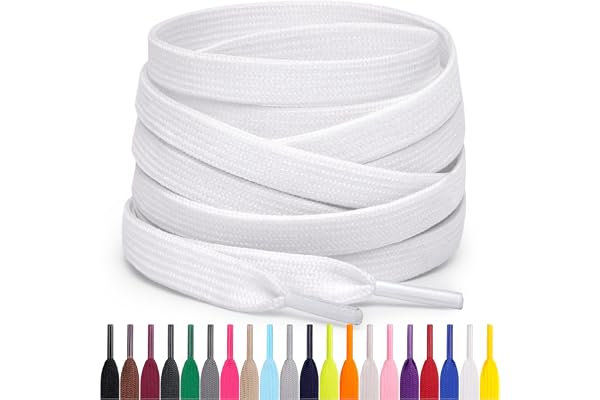 Miscly Lacets Plats Pour Baskets, Plusieurs Longueurs et Couleurs Disponibles