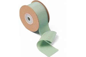 ‎LIGTMOR Ligtmor Geschenkband Hochzeit Schleifenband Dekoband 3,8cm x 23m Chiffonband Schleifen Stoffband - Eucalyptus Green