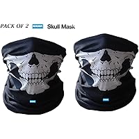 NIKAVI Black Seamless Skull Face Tube Mask Pack (2)