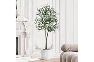YOLEO Olivo artificial de 150 cm, plantas artificiales, grandes, árbol artificial de olivo artificial, como real, para salón, dormitorio, oficina, decoración