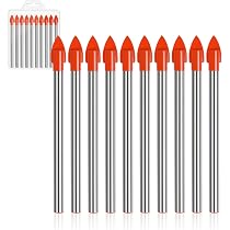 Set Punte Trapano 8 Pezzi Titanio - 3mm,4mm,5mm,6mm,8mm,10mm,12mm Per Piastrelle, Vetro, Cemento