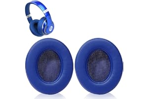 SODOROUS Studio - 2 Cuscinetti Auricolari di Ricambio per Cuffie Beats Studio 2 e 3 Con Cavo e Wireless, Memory Foam Con Morbida Pelle Proteica, Blu