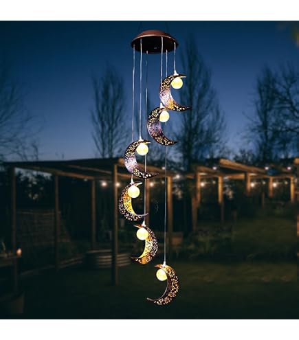 Carillon Éolien Solaire IEEILULU - Décoration Jardin Avec Lumière LED Et Son Apaisant