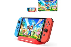‎RREAKA RREAKA 5 in 1 Switch Dock for Nintendo Switch OLED TV Adapter Switch Docking Station with HDMI USB 3.0 Port Type C Charging Type C Connectors Travel Switch Base Portable USB C Hub Stand