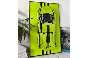 WETCEAOM Cadre Mural pour Lego Technic Lamborghini Sián FKP 37 42115, Tableau d'affichage Mural pour Lego Les Amateurs, Taille : 75x45 cm（Il n'y a Pas de modèle）